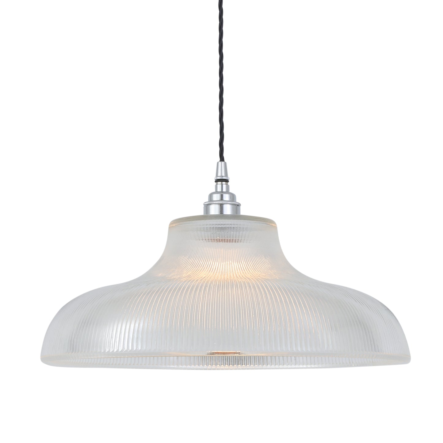 Mono Industrial Railway Glass Pendant Light