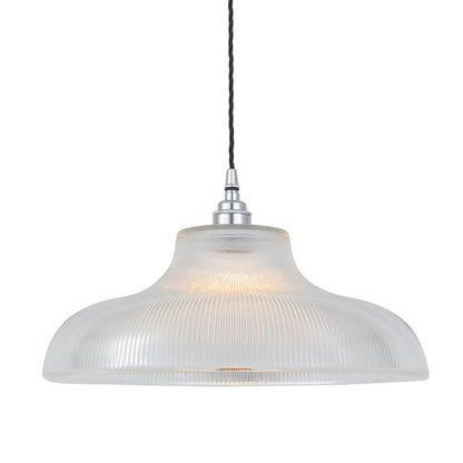 Mono Industrial Railway Glass Pendant Light