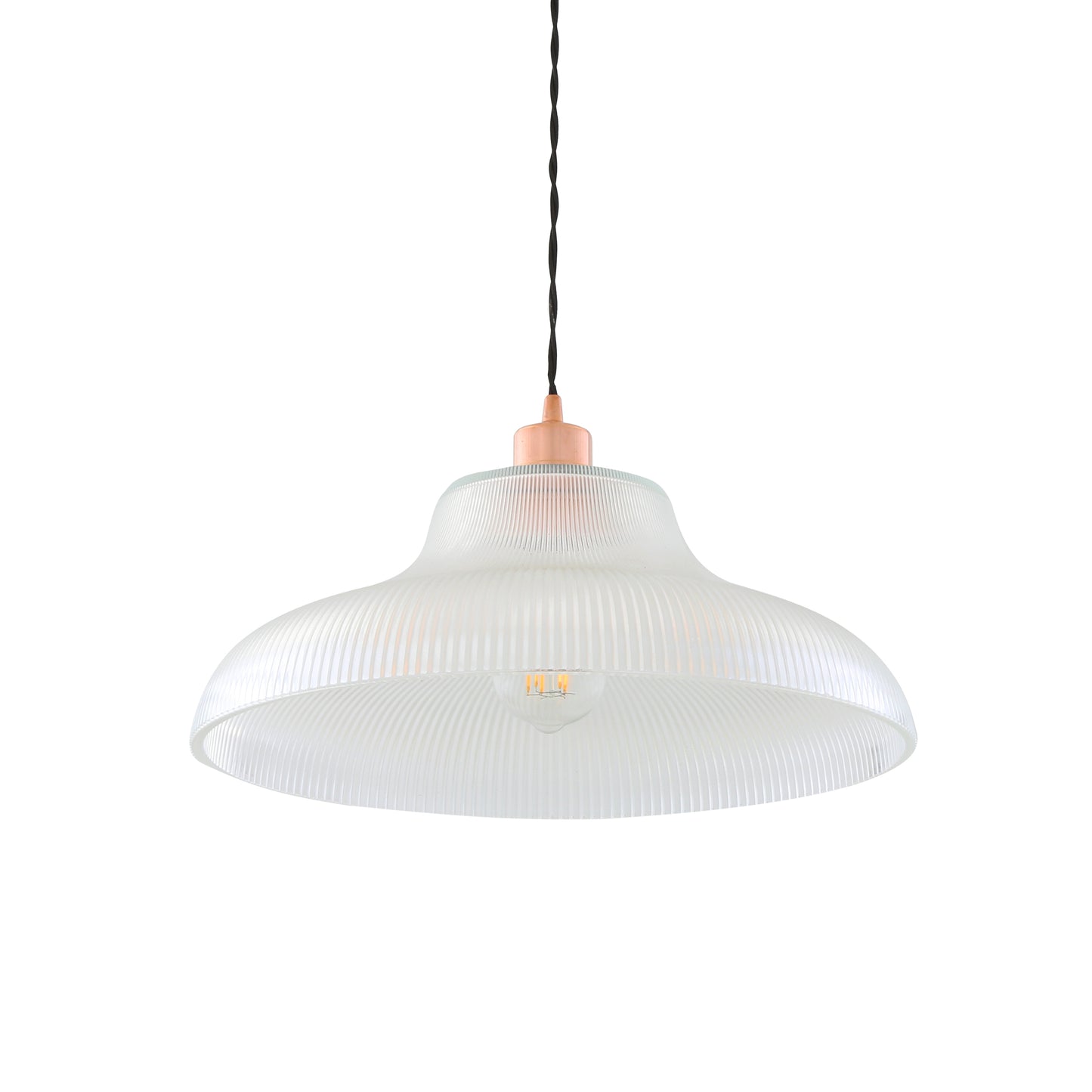 Mono Industrial Railway Glass Pendant Light