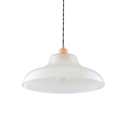 Mono Industrial Railway Glass Pendant Light