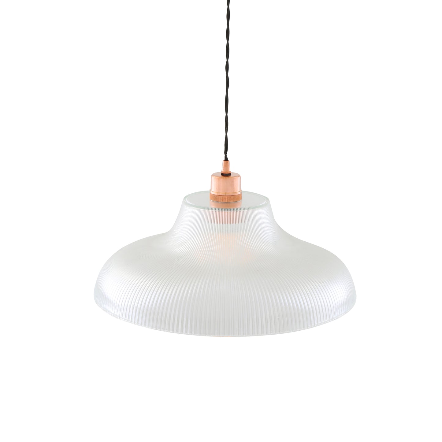 Mono Industrial Railway Glass Pendant Light