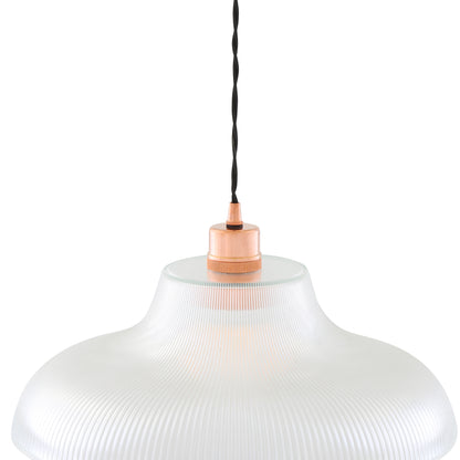 Mono Industrial Railway Glass Pendant Light