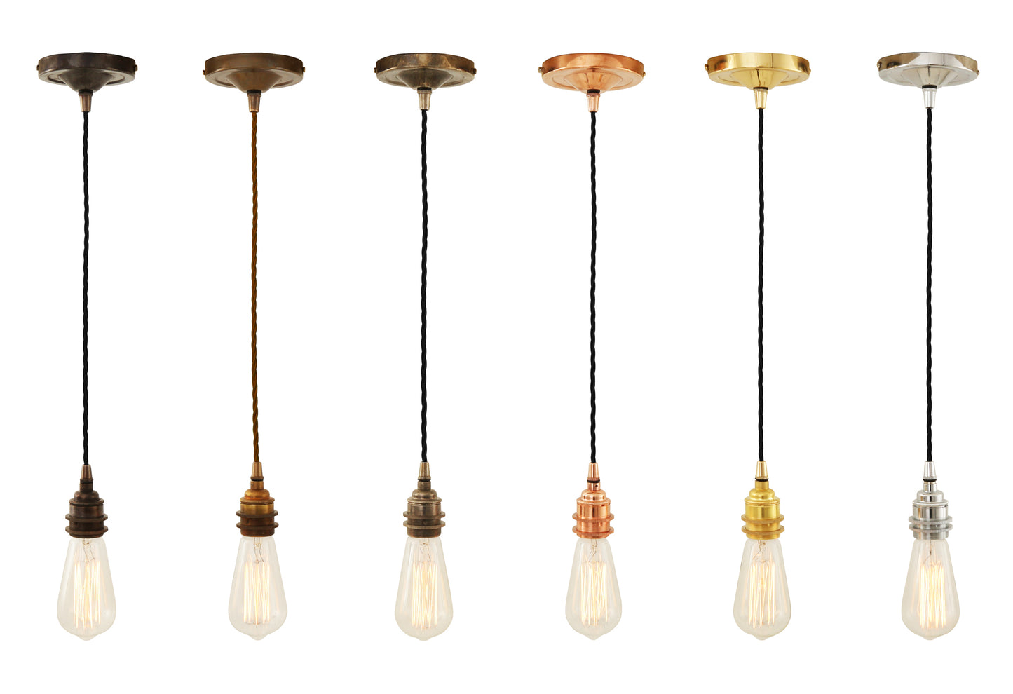 Lome Vintage Bare Bulb Pendant Light