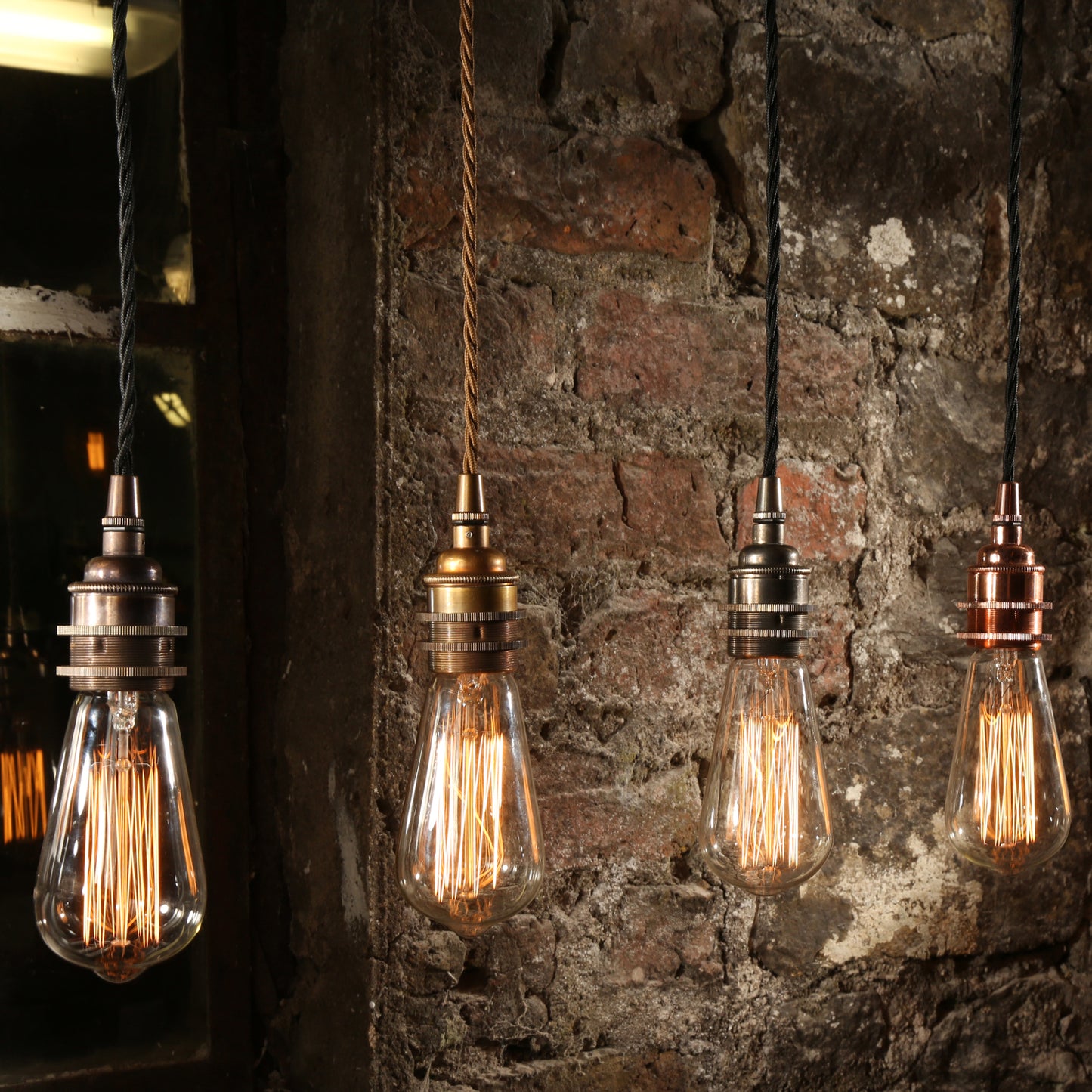Lome Vintage Bare Bulb Pendant Light