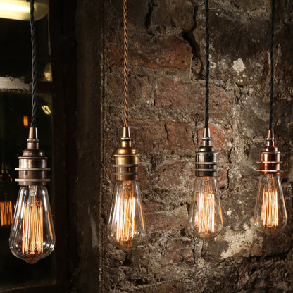 Lome Vintage Bare Bulb Pendant Light