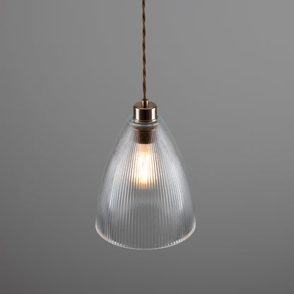 Corvera Holophane Glass Pendant Light