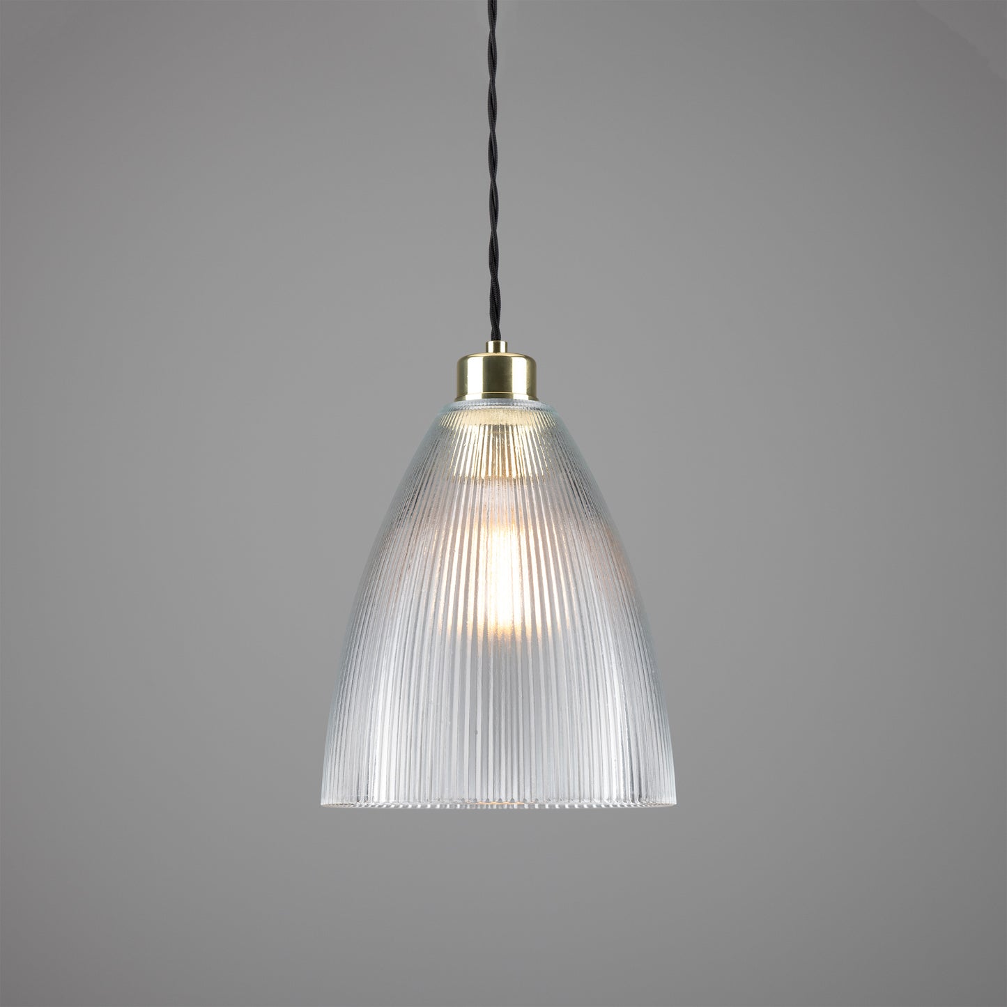 Corvera Holophane Glass Pendant Light