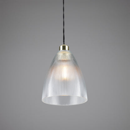 Corvera Holophane Glass Pendant Light