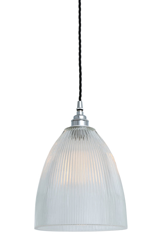 Corvera Holophane Glass Pendant Light