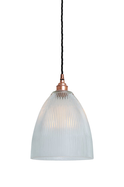 Corvera Holophane Glass Pendant Light