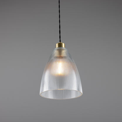 Corvera Holophane Glass Pendant Light