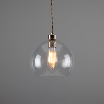 Eden Clear Open Glass Globe Pendant Light