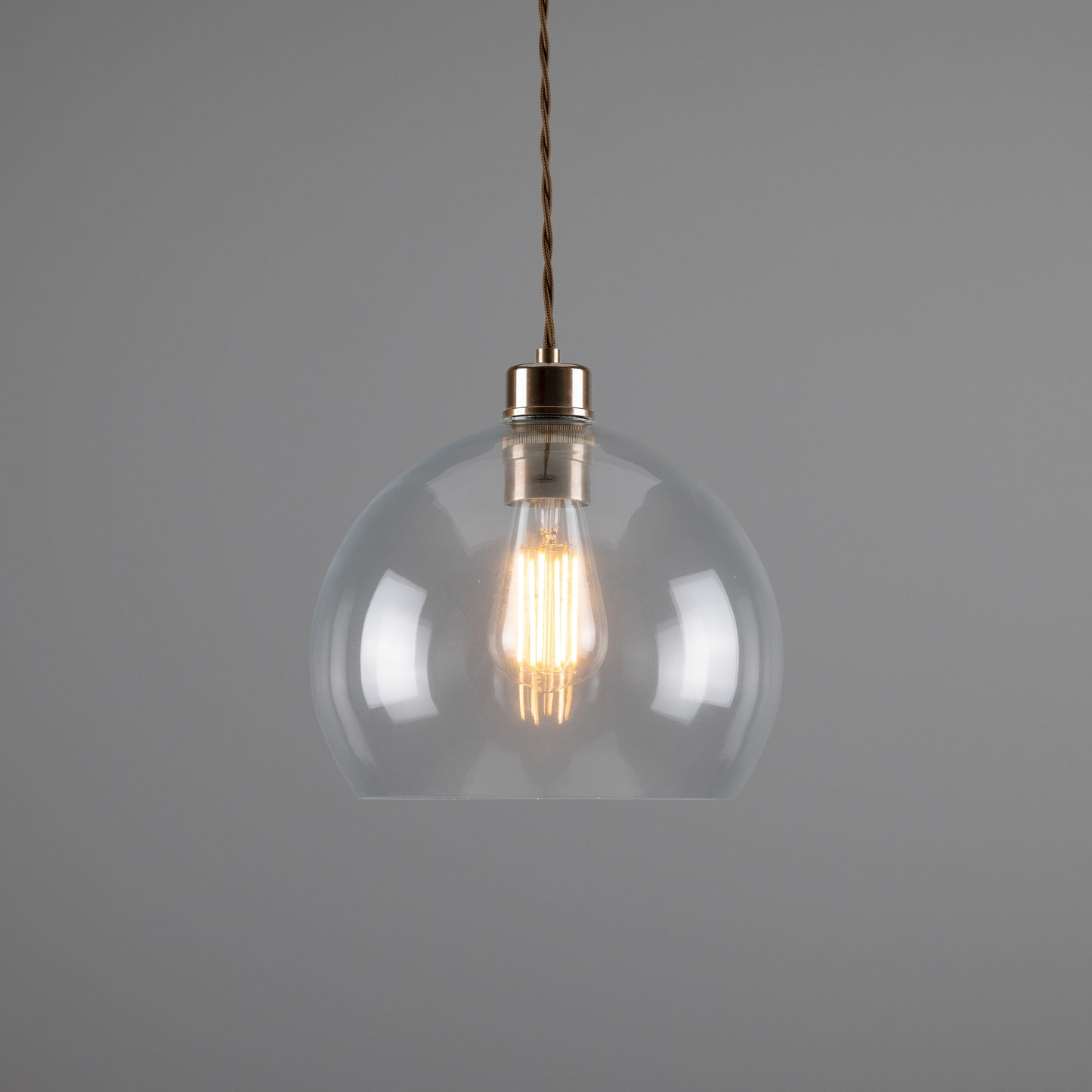 Eden Clear Open Glass Globe Pendant Light