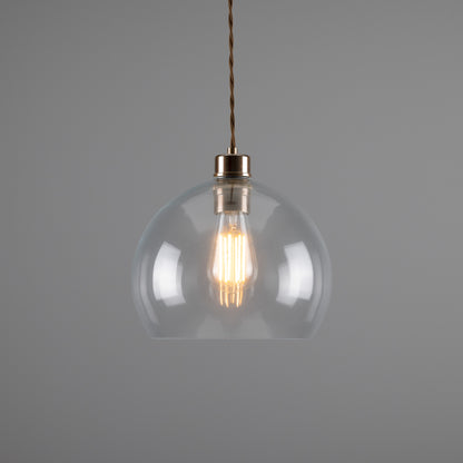Eden Clear Open Glass Globe Pendant Light