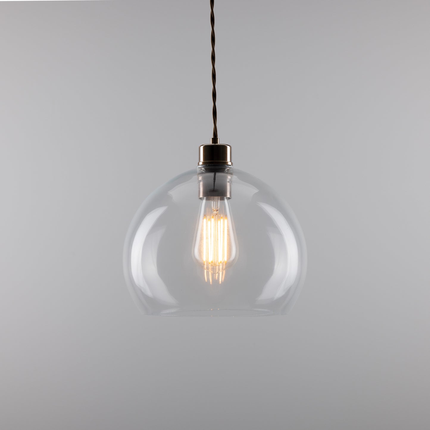 Eden Clear Open Glass Globe Pendant Light