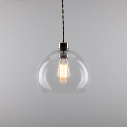 Eden Clear Open Glass Globe Pendant Light