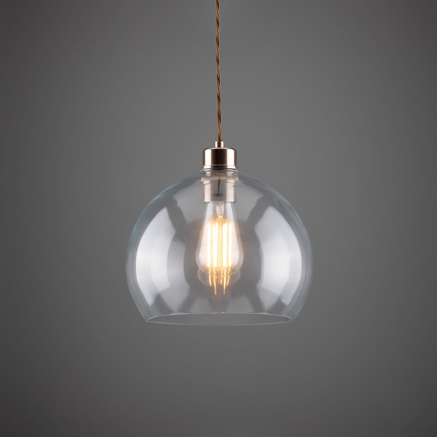 Eden Clear Open Glass Globe Pendant Light