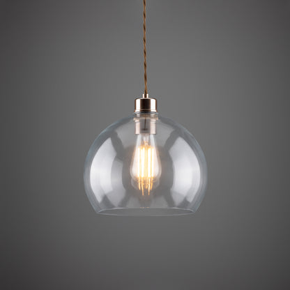 Eden Clear Open Glass Globe Pendant Light
