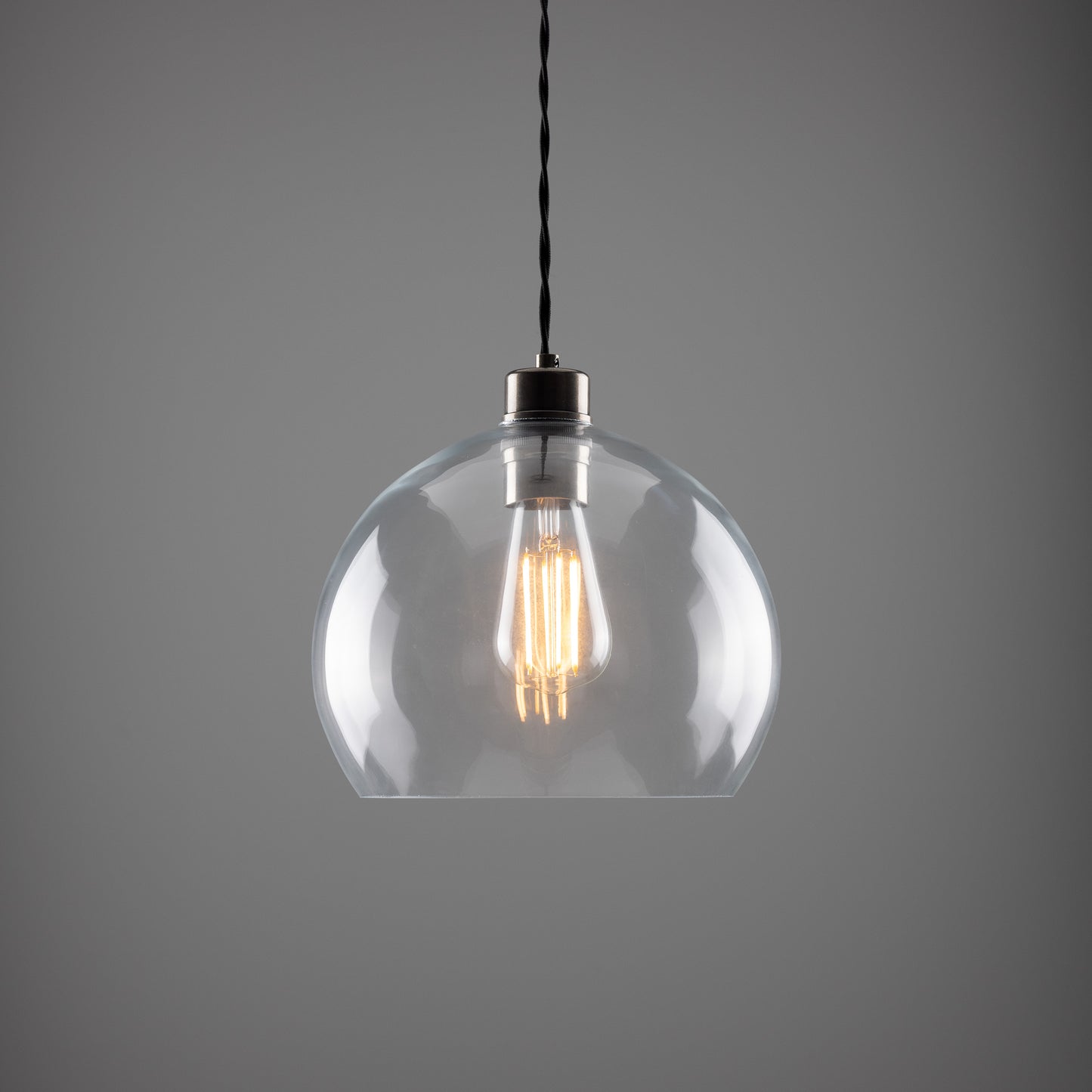 Eden Clear Open Glass Globe Pendant Light