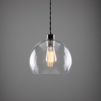 Eden Clear Open Glass Globe Pendant Light