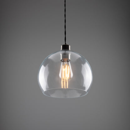 Eden Clear Open Glass Globe Pendant Light