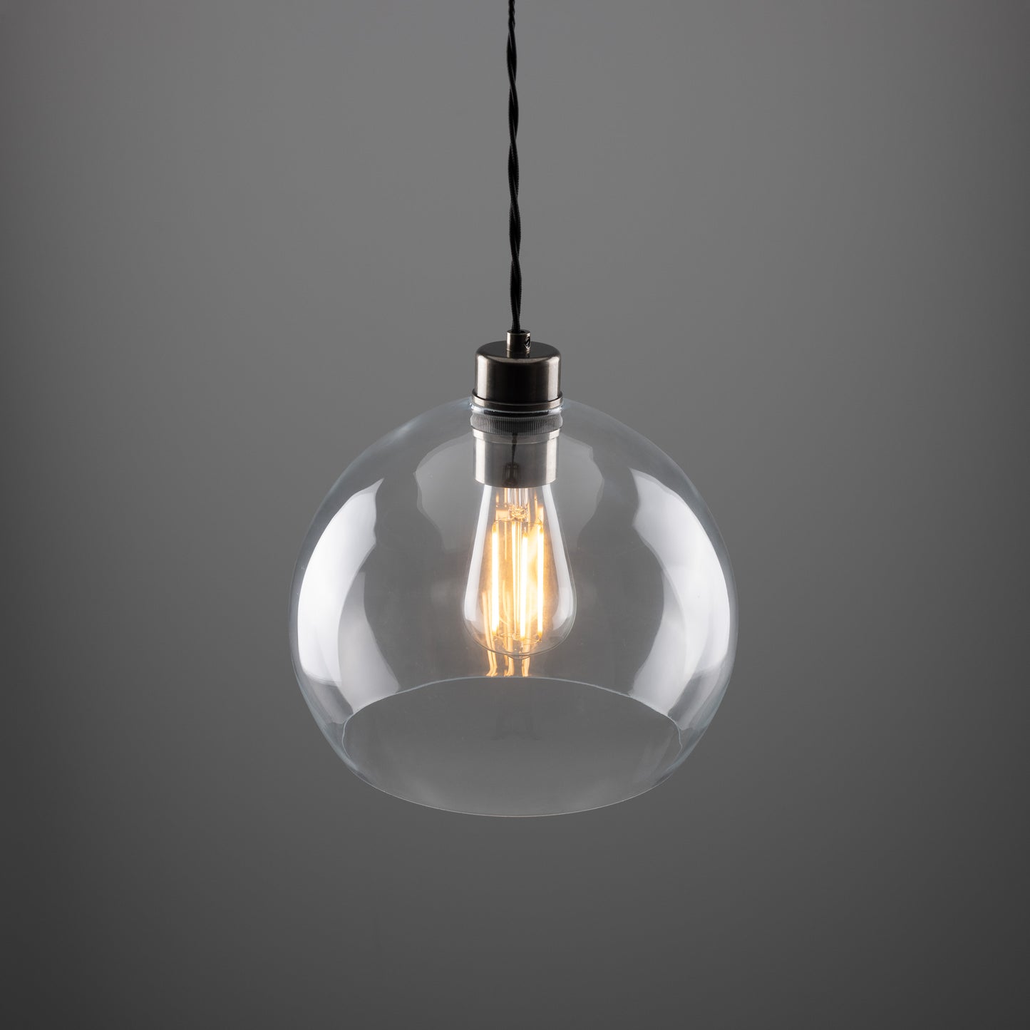 Eden Clear Open Glass Globe Pendant Light