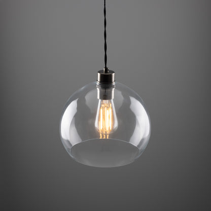Eden Clear Open Glass Globe Pendant Light