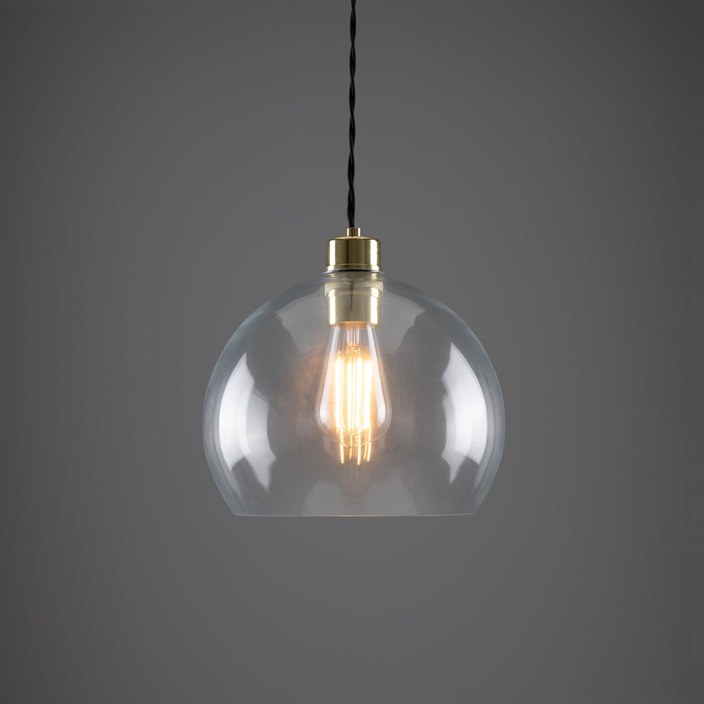 Eden Clear Open Glass Globe Pendant Light