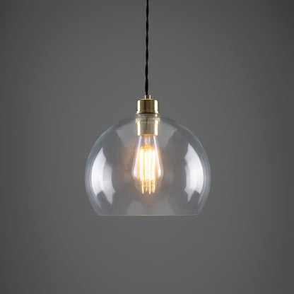 Eden Clear Open Glass Globe Pendant Light
