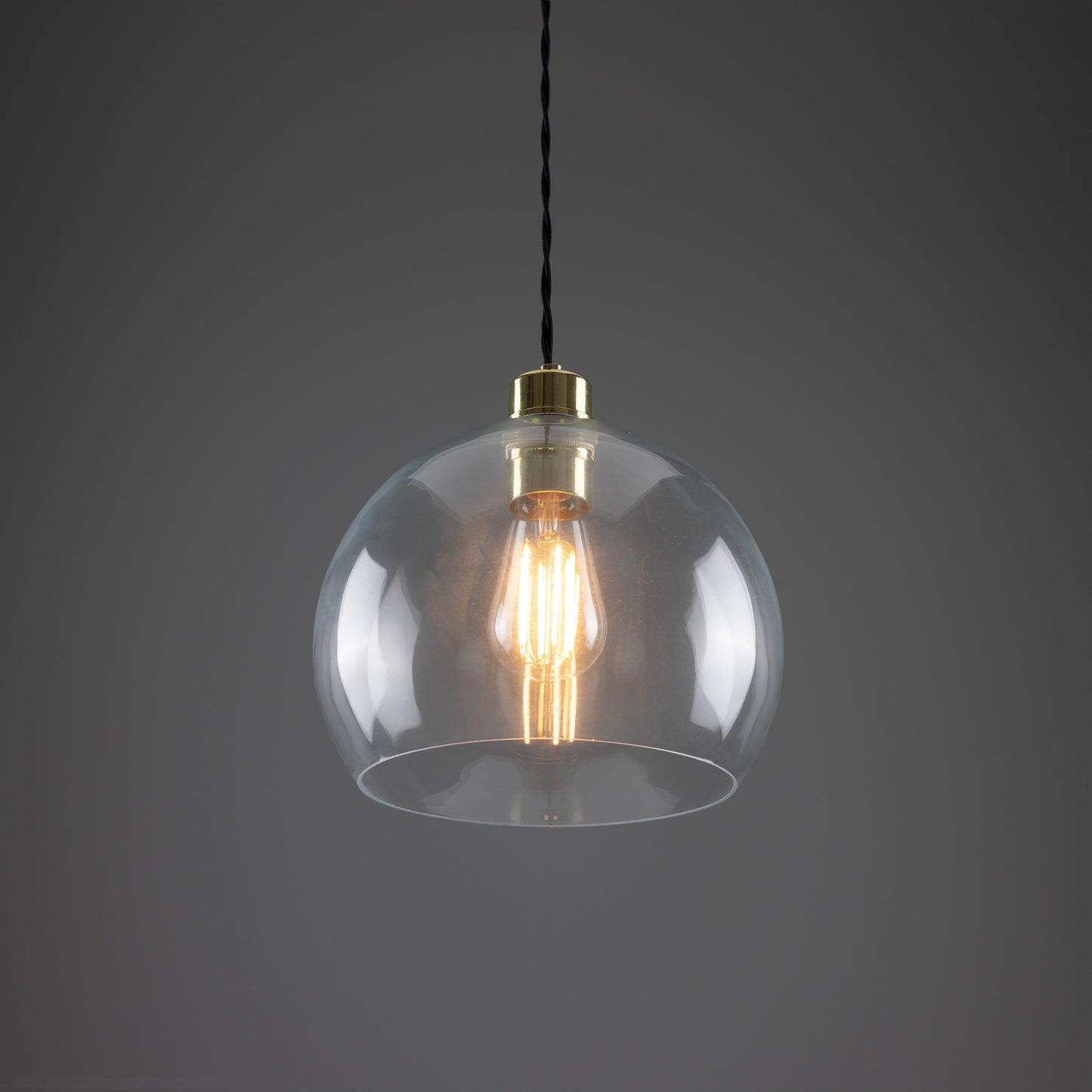 Eden Clear Open Glass Globe Pendant Light