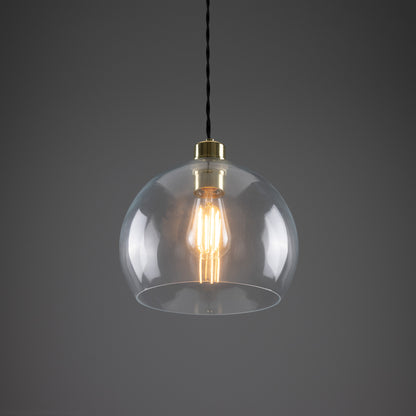 Eden Clear Open Glass Globe Pendant Light
