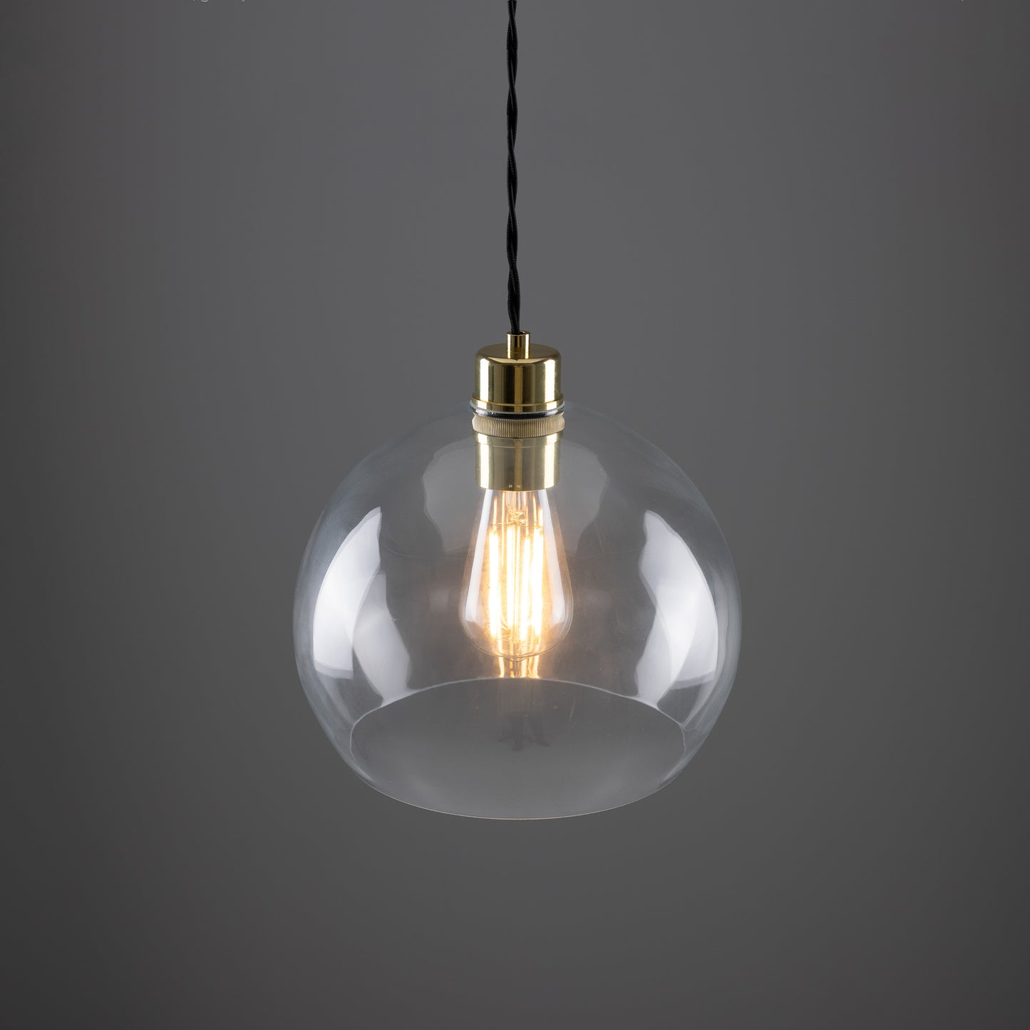 Eden Clear Open Glass Globe Pendant Light