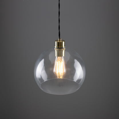 Eden Clear Open Glass Globe Pendant Light