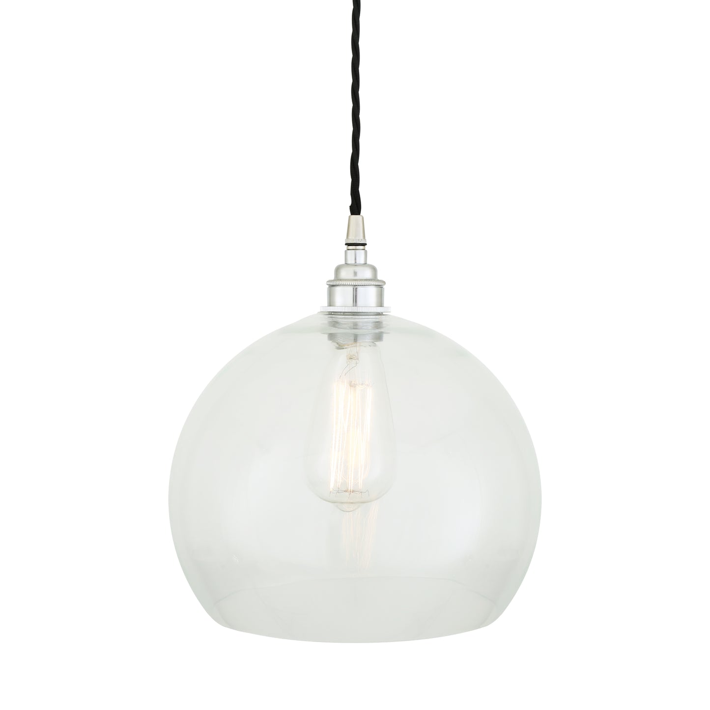 Eden Clear Open Glass Globe Pendant Light