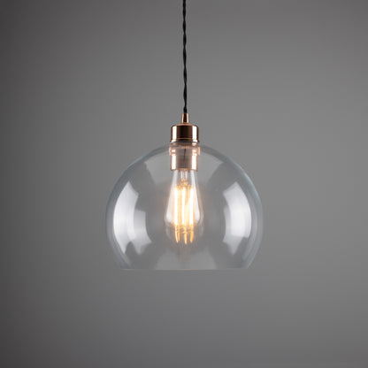 Eden Clear Open Glass Globe Pendant Light