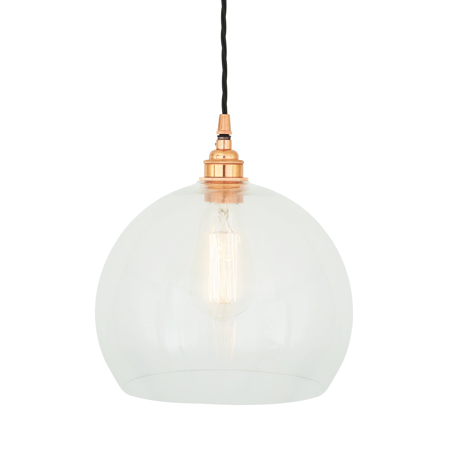 Eden Clear Open Glass Globe Pendant Light
