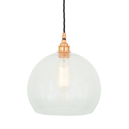 Eden Clear Open Glass Globe Pendant Light