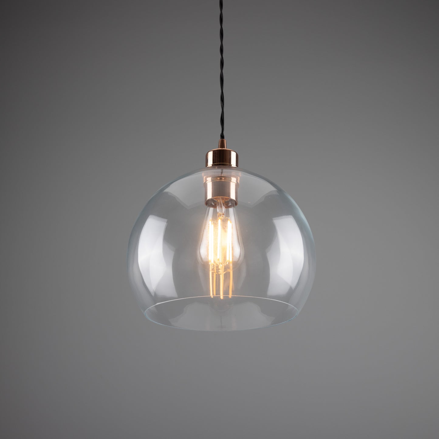 Eden Clear Open Glass Globe Pendant Light