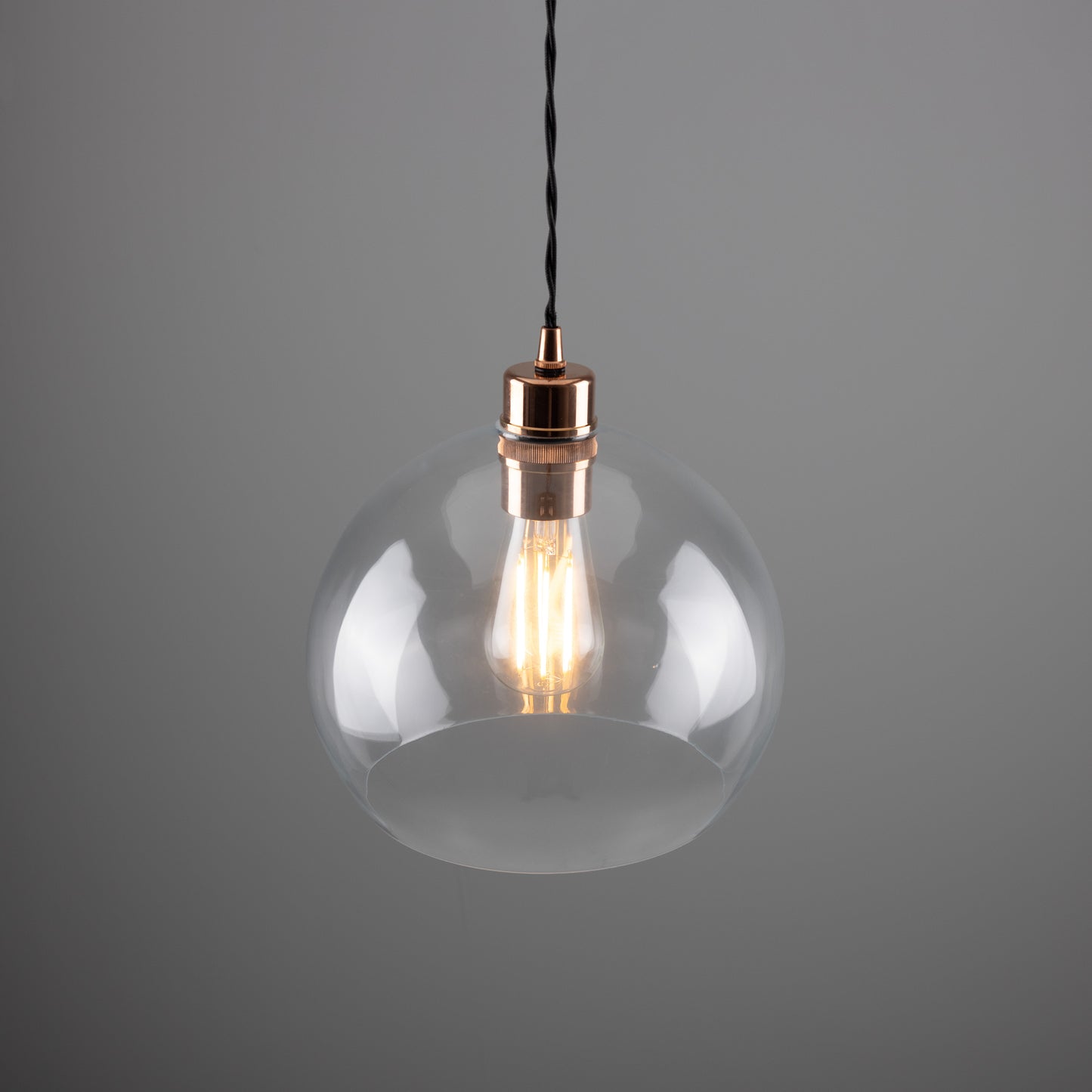 Eden Clear Open Glass Globe Pendant Light