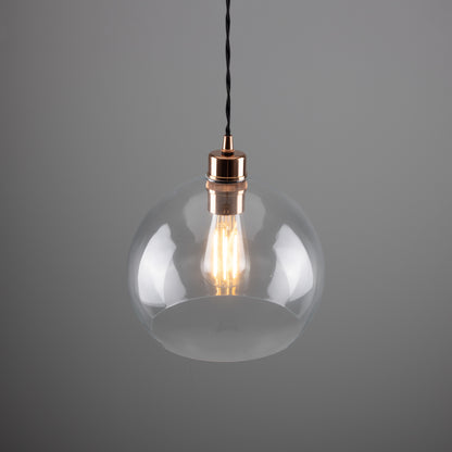 Eden Clear Open Glass Globe Pendant Light