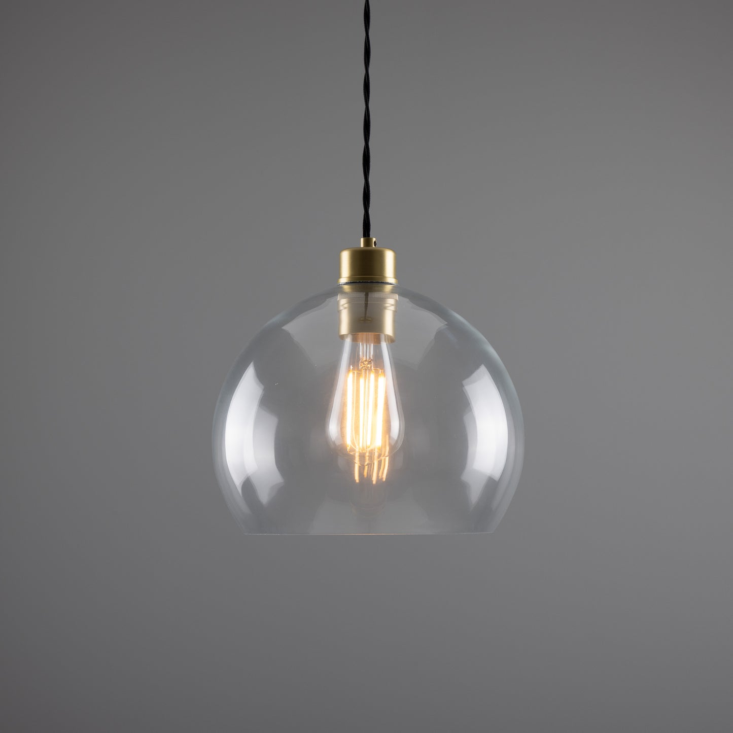 Eden Clear Open Glass Globe Pendant Light