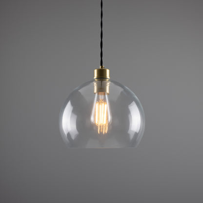 Eden Clear Open Glass Globe Pendant Light
