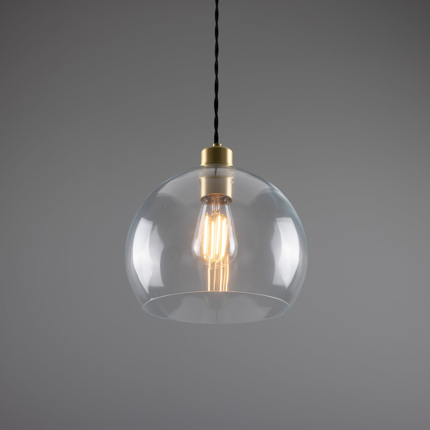 Eden Clear Open Glass Globe Pendant Light