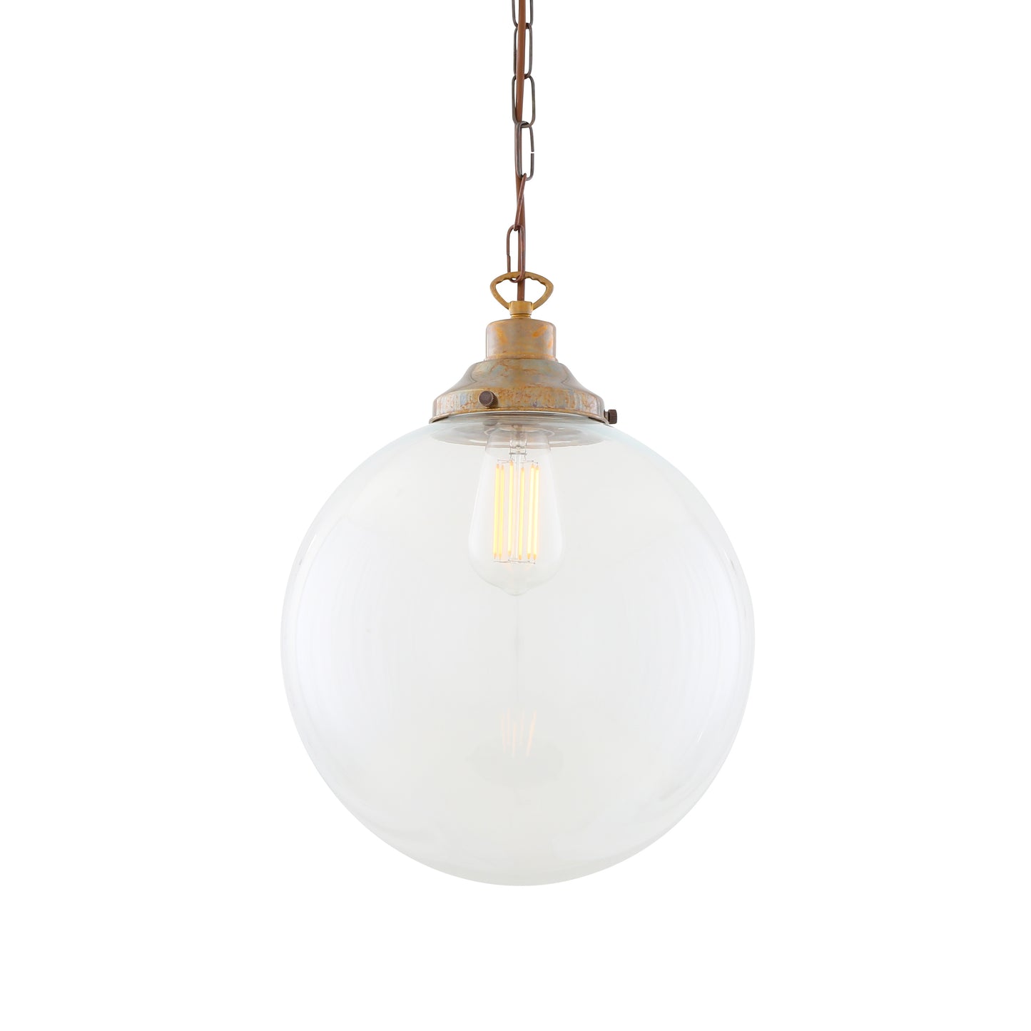 Riad Clear Glass Globe Pendant Light