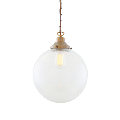 Riad Clear Glass Globe Pendant Light