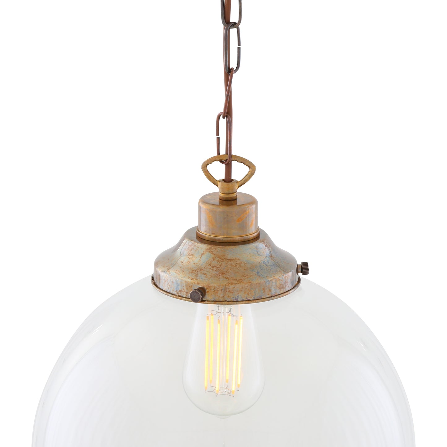 Riad Clear Glass Globe Pendant Light