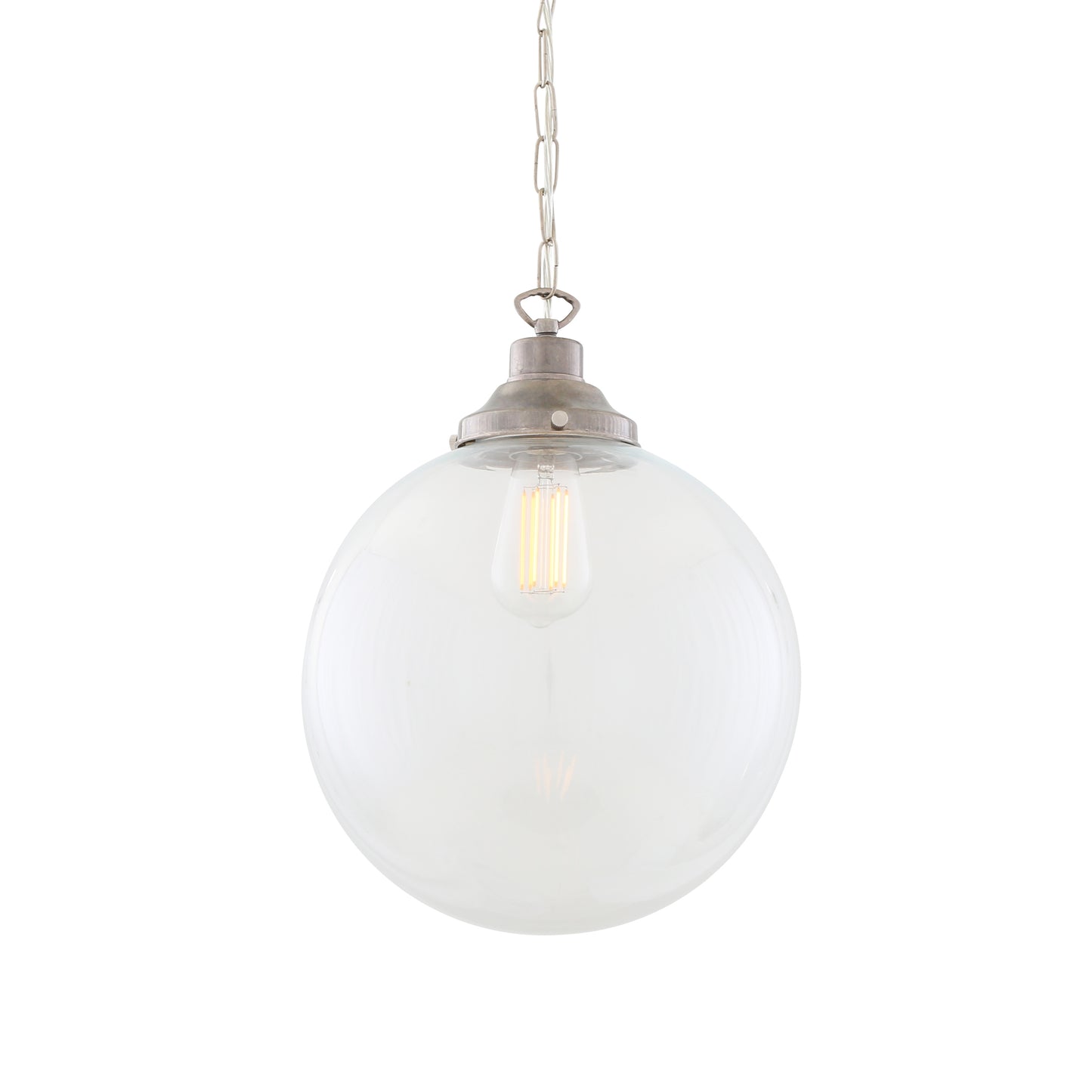 Riad Clear Glass Globe Pendant Light