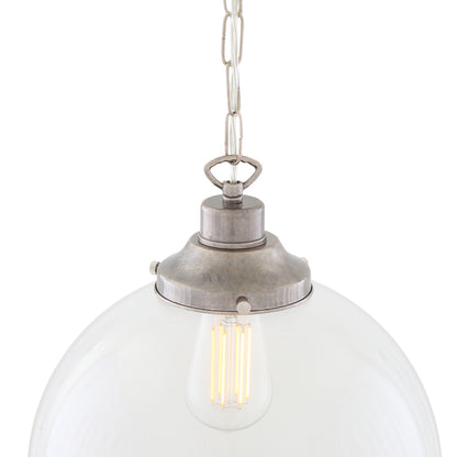 Riad Clear Glass Globe Pendant Light