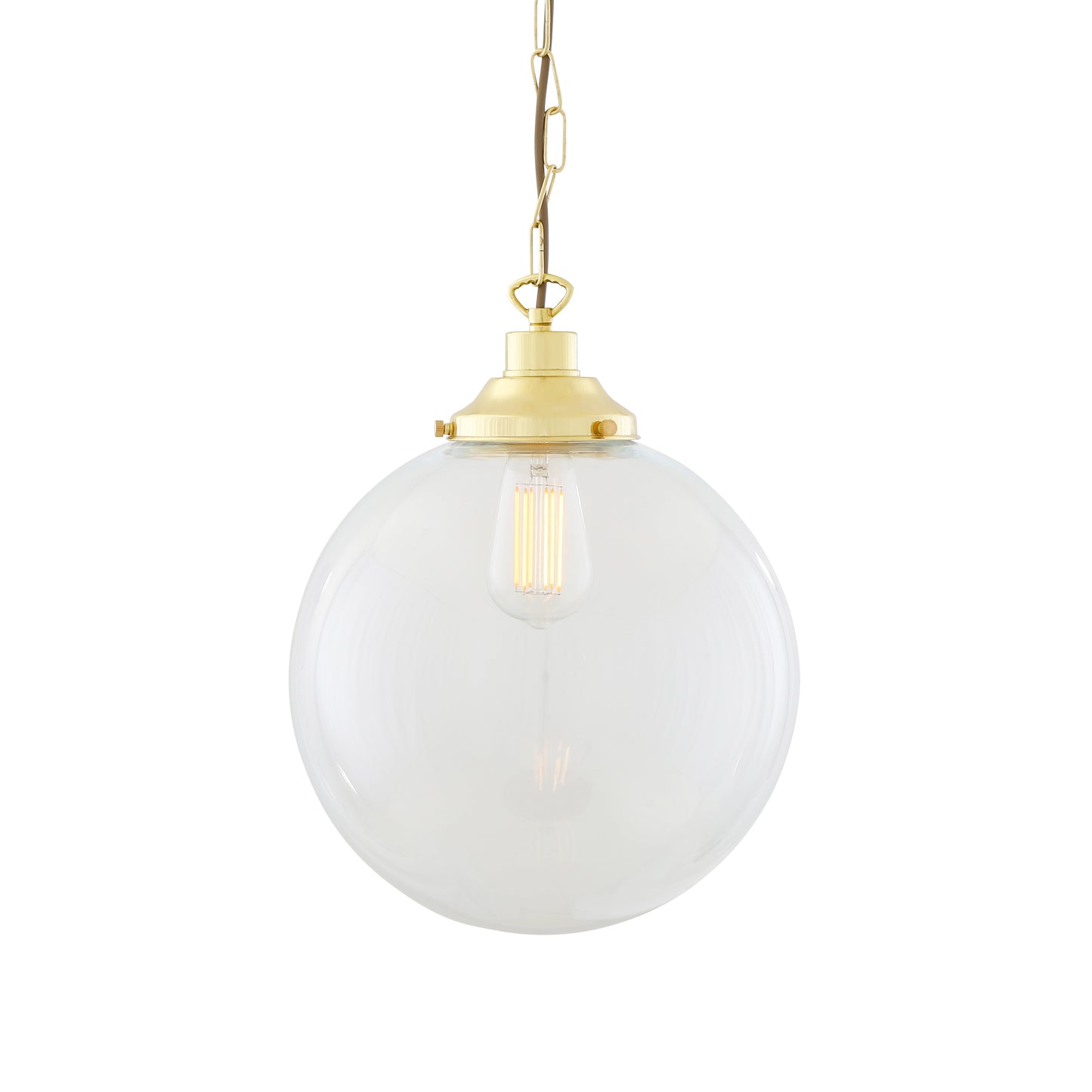 Riad Clear Glass Globe Pendant Light