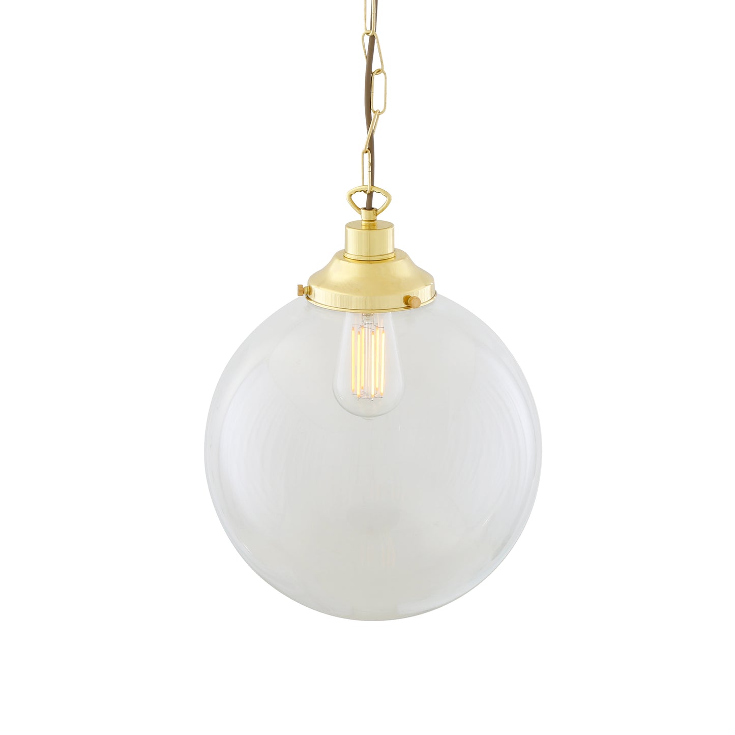 Riad Clear Glass Globe Pendant Light